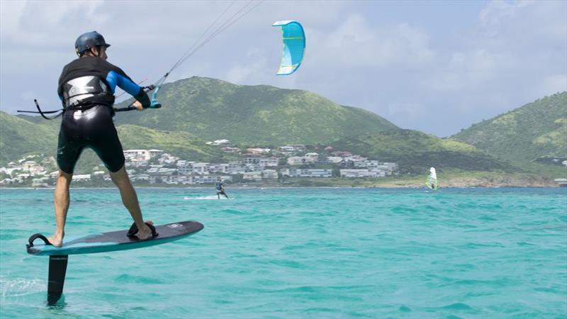 Local St. Martin Kitefoiler Stanislas Rodriguez photo copyright Sacha van der Wouden taken at  and featuring the Kiteboarding class