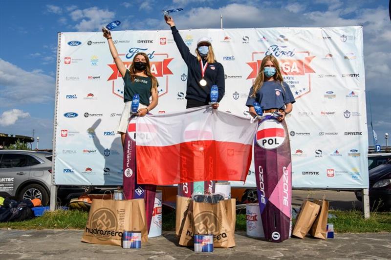 Top three women (U19   U17) - 2020 Formula Kite Individual European Championships - photo © Eureka / Dominik Kalamus