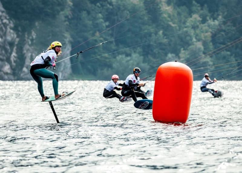 Julia Damasiewicz (POL) sailed brilliantly all day today. - Formula Kite Mixed Team Relay European Championships, Day 4 photo copyright IKA / Alex Schwarz taken at  and featuring the Kiteboarding class