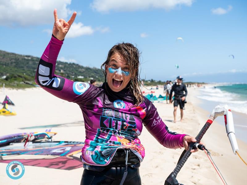Claudia Leon - 2021 GKA Freestyle World Cup Tarifa, Day 2 photo copyright Samuel Cardenas taken at  and featuring the Kiteboarding class