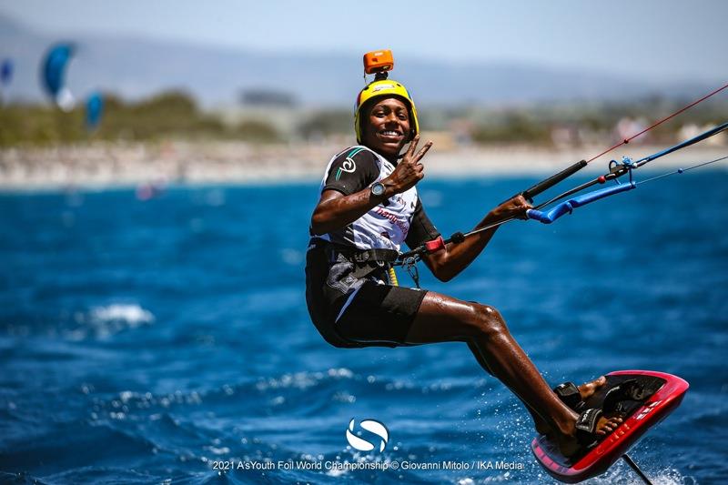 Enzo Louber (FRA) - 2021 Formula Kite U19 and A's Youth Foil Worlds in Gizzeria - Day 2 photo copyright IKA / Giovanni Mitolo taken at  and featuring the Kiteboarding class