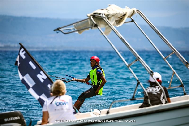 Jan Koszowski (POL) - 2021 Formula Kite U19 and A's Youth Foil Worlds in Gizzeria - Day 4 photo copyright IKA / Giovanni Mitolo taken at  and featuring the Kiteboarding class