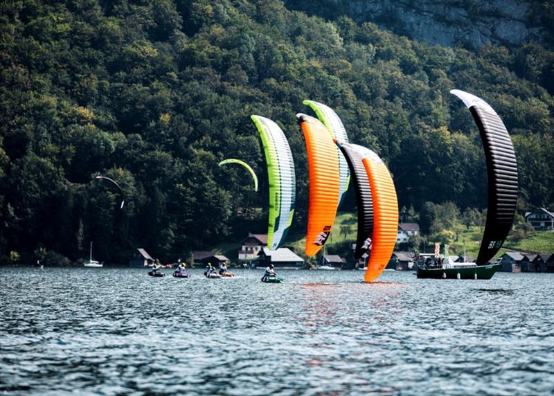 Upper Austria KiteFoil Grand Prix Traunsee - Day 1 photo copyright IKA / Alex Schwarz taken at  and featuring the Kiteboarding class
