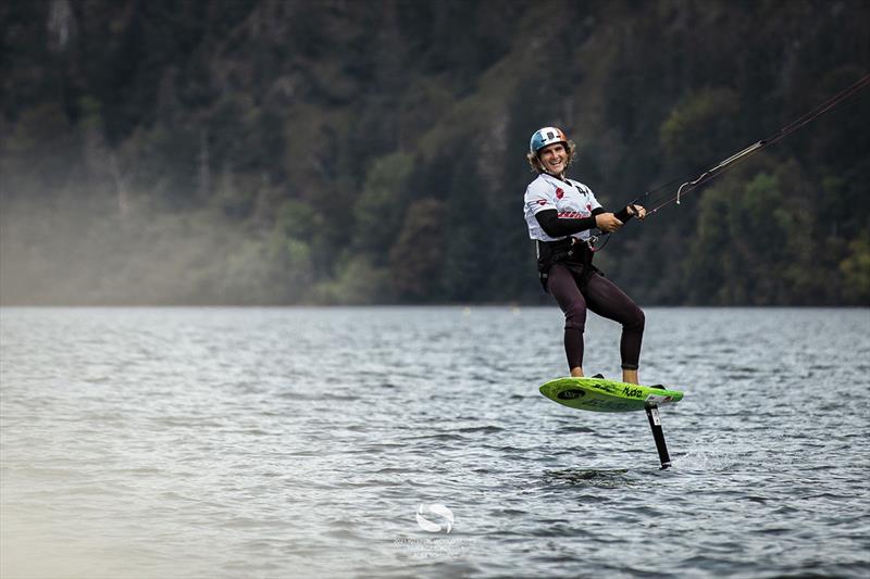 Upper Austria KiteFoil Grand Prix Traunsee: Day 1 - Théo de Ramecourt (FRA) photo copyright IKA Media / Alex Schwarz  taken at  and featuring the Kiteboarding class