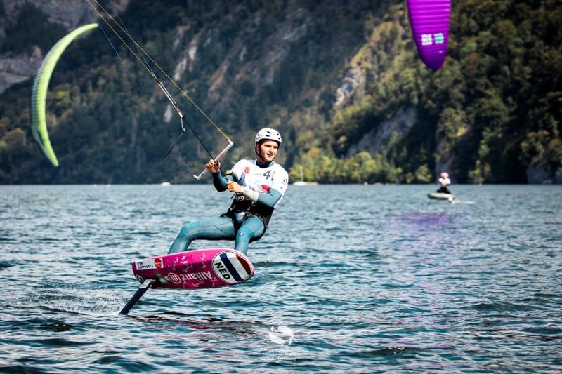 Sam Aben (NED) - Upper Austria KiteFoil Grand Prix, Day 3 photo copyright IKA / Alex Schwarz taken at  and featuring the Kiteboarding class