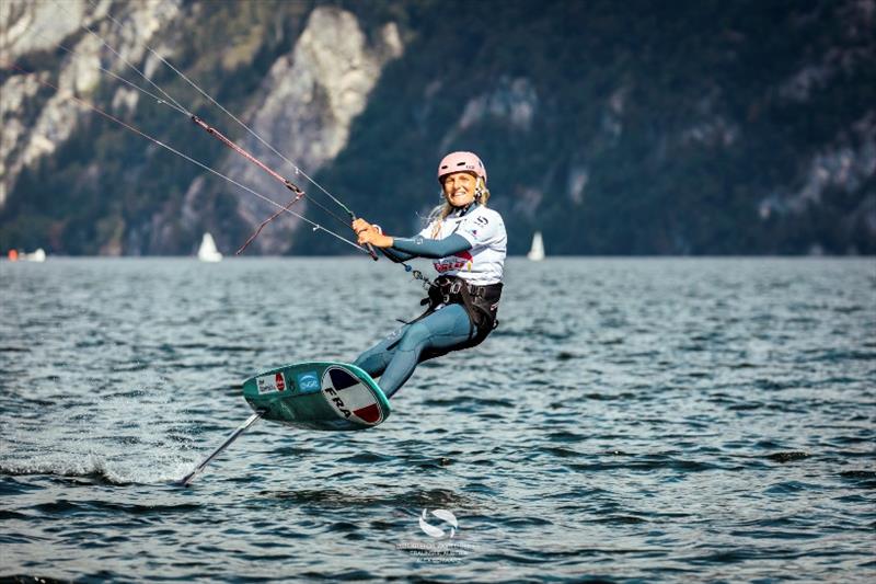 Poema Newland (FRA) - Upper Austria KiteFoil Grand Prix, Day 3 photo copyright IKA / Alex Schwarz taken at  and featuring the Kiteboarding class