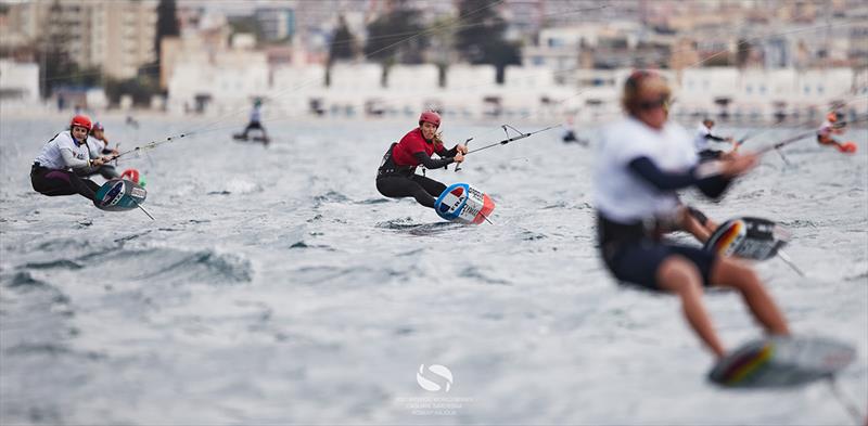 Lauriane Nolet grazed the overall lead in IKA KiteFoilWorldSeries' stage 3 - Sardinia Grand Slam - photo © IKA Media / Robert Hajduk