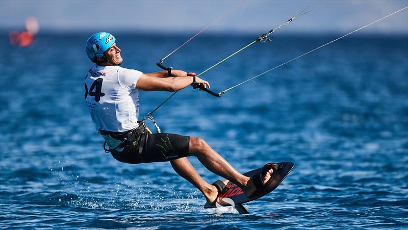 Il miglior U19 al Sardinia Grand Slam, l'azzurro Riccardo Pianosi photo copyright IKA Media / Markus Hajduk taken at  and featuring the Kiteboarding class