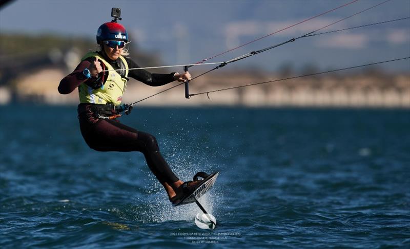 Daniela Moroz (USA) - 2021 Formula Kite World Championships in Torregrande, Sardinia - Day 2 - photo © IKA Media / Robert Hajduk