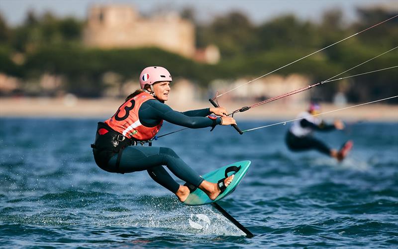 Poema Newland (FRA) - 2021 Formula Kite World Championships in Torregrande, Sardinia - Day 4 photo copyright IKA Media / Robert Hajduk taken at  and featuring the Kiteboarding class