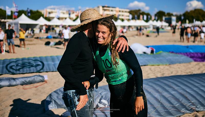 Lauriane Nolot (FRA) - 2021 Formula Kite World Championships in Torregrande, Sardinia - Final Day photo copyright IKA Media / Robert Hajduk taken at  and featuring the Kiteboarding class