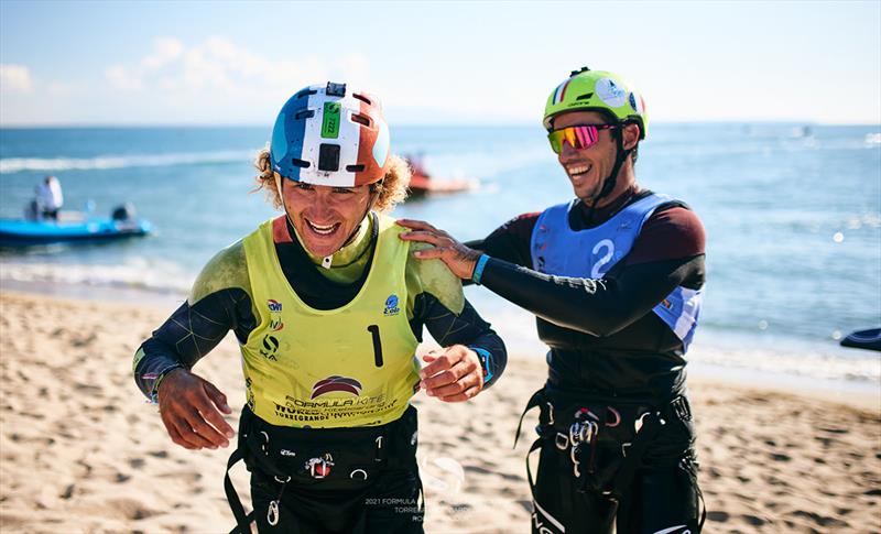 Théo de Ramecourt (FRA) / Axel Mazella (FRA) - 2021 Formula Kite World Championships in Torregrande, Sardinia - Final Day - photo © IKA Media / Robert Hajduk