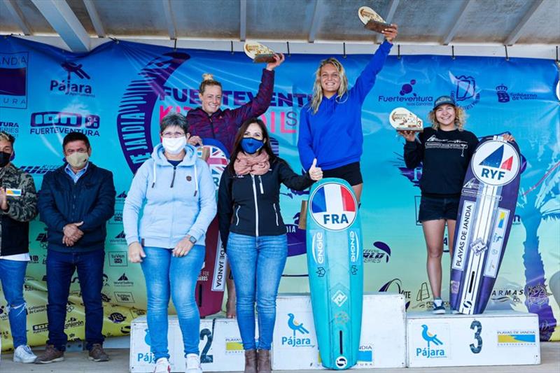 The women's podium - 2021 KiteFoil World Series Fuerteventura - photo © IKA Media / Sailing Energy