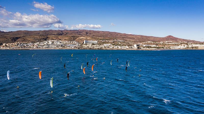 2021 Kitefoil World Series Gran Canaria - Spectacular foiling conditions in the Canaries... photo copyright IKA Media / Sailing Energy taken at  and featuring the Kiteboarding class