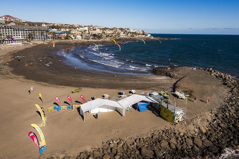 2021 Kitefoil World Series Gran Canaria - Playa de las Burras - 'Beach of the Donkeys' photo copyright IKA Media / Sailing Energy taken at  and featuring the Kiteboarding class