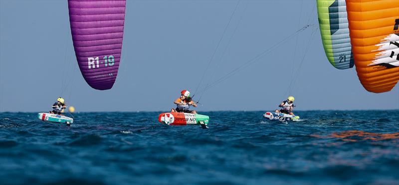 Formula Kite fleet on day 1 of the Youth Sailing World Championships presented by Hempel - photo © Lloyd Images / Oman Sail