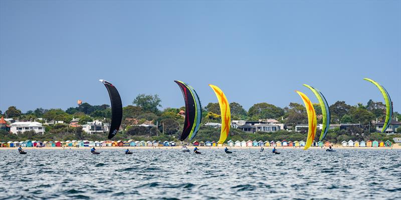 Kite Foiling on day 2 of Sail Melbourne 2022 - photo © Beau Outteridge