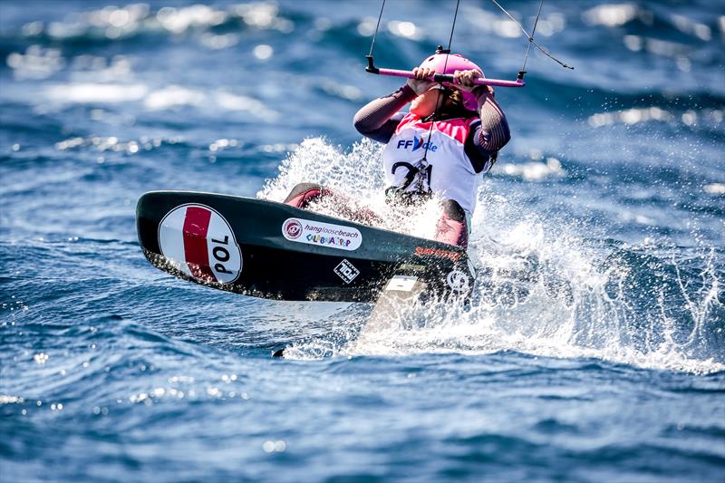 Women's Kitefoiling - Day 3 - 53rd Semaine Olympique Francais, Hyeres photo copyright Sailing Energy / FFVOILE taken at  and featuring the Kiteboarding class