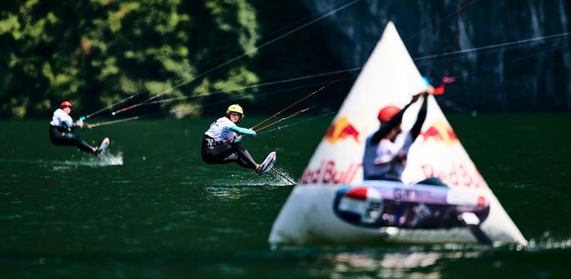 Staying on the foil was more vital than ever today - 2022 KiteFoil World Series Traunsee, Day 3 photo copyright IKA Media / Robert Hajduk taken at  and featuring the Kiteboarding class