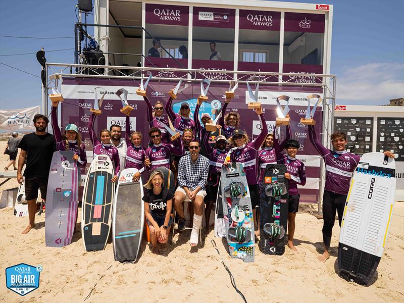 All Qatar Airways GKA Big Air World Championship podium finishers! photo copyright Samuel Cardenas taken at  and featuring the Kiteboarding class