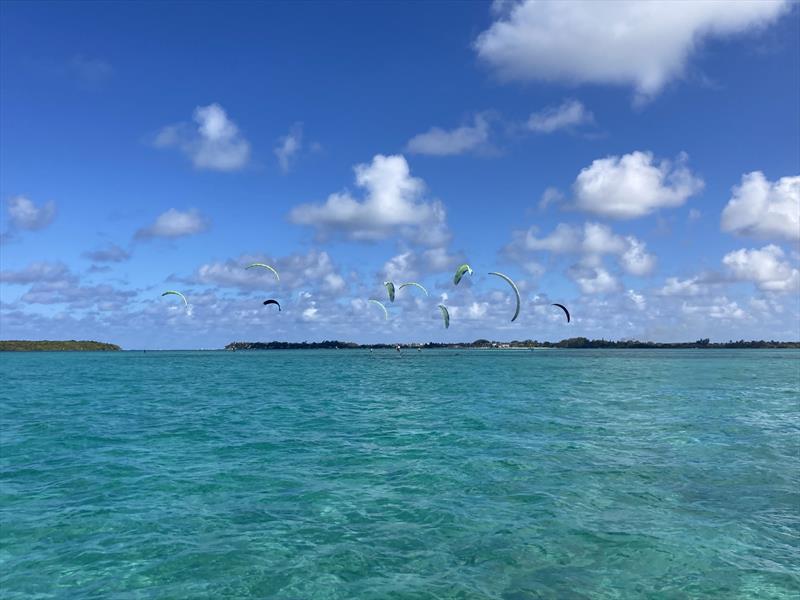 Racing in the lagoon means white, coral sand and transparent water photo copyright IKA Media taken at  and featuring the Kiteboarding class