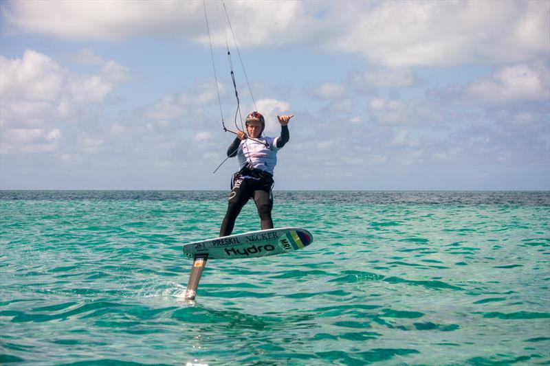 Local hero Jean De Falbaire enjoying the media attention photo copyright IKA Media taken at  and featuring the Kiteboarding class