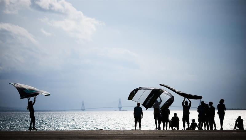 Itching for some action - 2022 Lepanto Formula Kite European Championships in Greece, Day 1 photo copyright Robert Hajduk / IKA media taken at  and featuring the Kiteboarding class