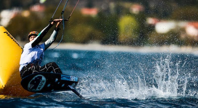 Breiana Whitehead (AUS) winning for Australia - 2022 Lepanto Formula Kite European Championships in Greece, Day 2 - photo © Robert Hajduk / IKA media