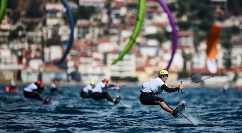 Jessie Kampman in control - 2022 Lepanto Formula Kite European Championships in Greece, Day 2 - photo © Robert Hajduk / IKA media