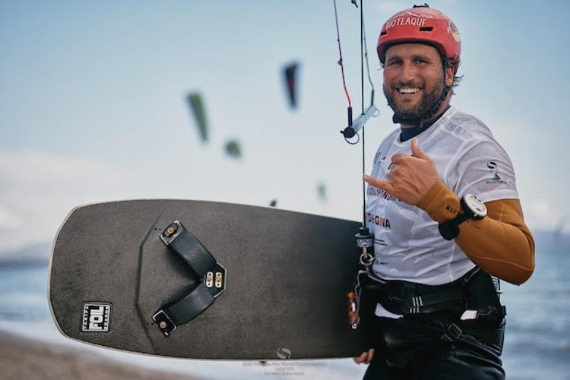 Flo Gruber is a veteran of Poetto Beach - 2022 Formula Kite World Championships photo copyright Robert Hajduk / IKA media taken at  and featuring the Kiteboarding class