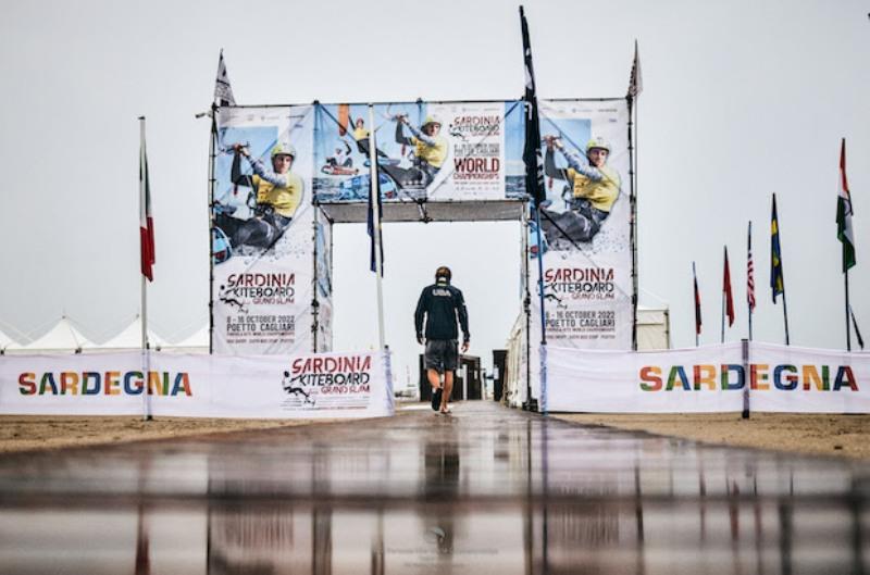 Rain stopped play - 2022 Formula Kite Worlds Sardinia, day 2 - photo © Robert Hajduk / IKA media