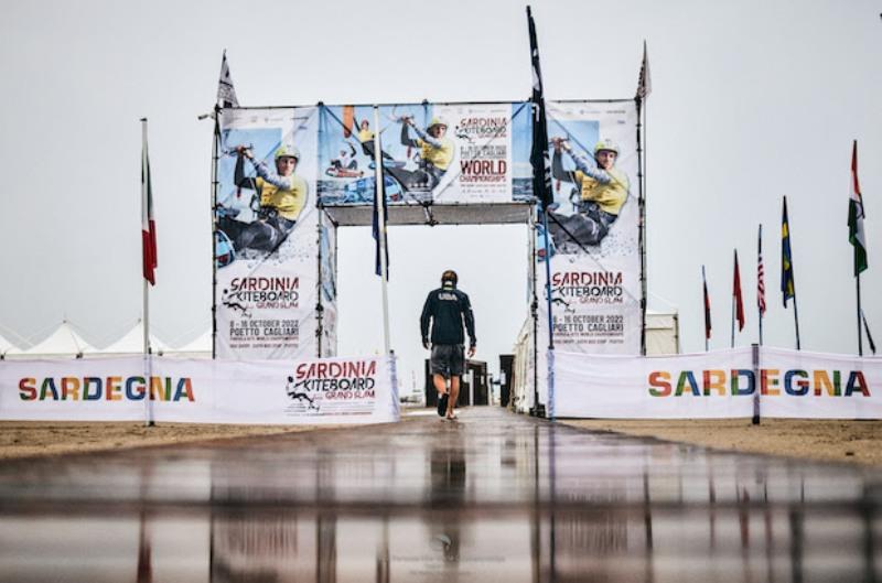 Rain stopped play - 2022 Formula Kite Worlds Sardinia, day 2 photo copyright Robert Hajduk / IKA media taken at  and featuring the Kiteboarding class