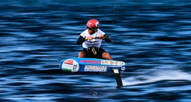 Riccardo Pianosi (ITA) was the fastest finisher in the men's fleet - 2022 Formula Kite World Championships in Cagliari, Sardinia - Day 3 - photo © Robert Hajduk / IKA media