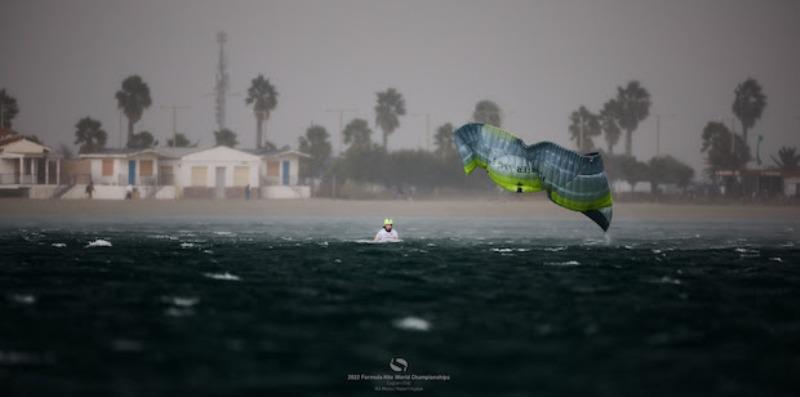 When the rain squall struck... - 2022 Formula Kite World Championships, day 4 photo copyright Robert Hajduk / IKA media taken at  and featuring the Kiteboarding class