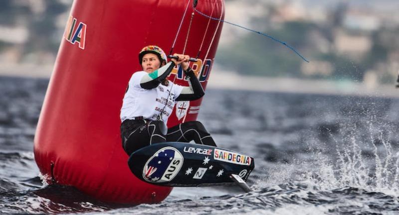 Breiana Whitehead putting on a good show for her Aussie fans - 2022 Formula Kite World Championships, day 4 - photo © Robert Hajduk / IKA media