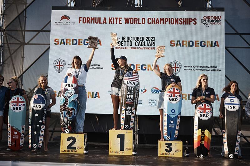 The women's podium - 2022 Formula Kite World Championships - photo © Robert Hajduk / IKA media