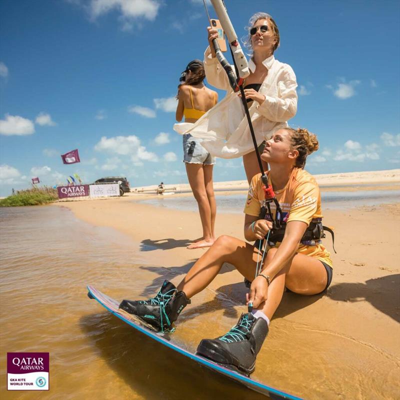 Nathalie Lambrecht - Copa Kitley GKA Freestyle Kite World Cup Brazil - Day 2 photo copyright Svetlana Romantsova taken at  and featuring the Kiteboarding class
