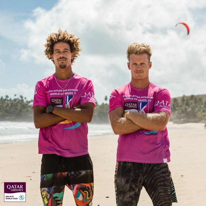 Matchu and James - Copa Kitley GKA Kite-Surf & Hydrofoil-Freestyle World Cups Brazil, day 3 photo copyright Svetlana Romantsova taken at  and featuring the Kiteboarding class