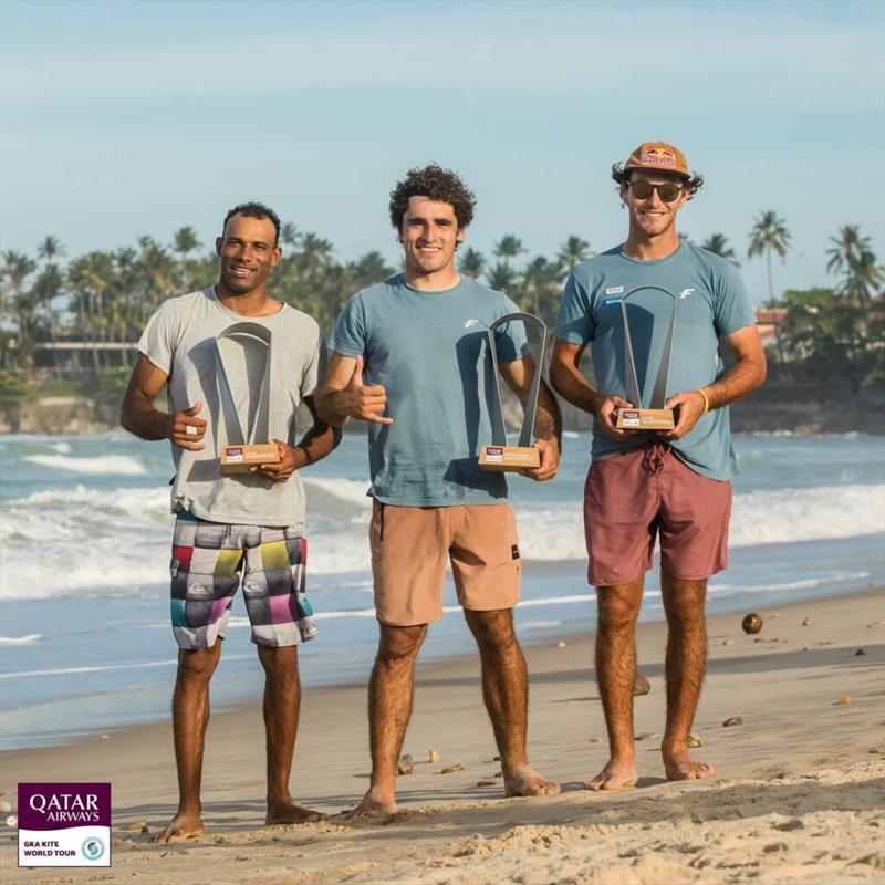 1st Brodel, 2nd Soto, 3rd Chabloz - Copa Kitley GKA Kite-Surf & Hydrofoil-Freestyle World Cups Brazil photo copyright Svetlana Romantsova taken at  and featuring the Kiteboarding class