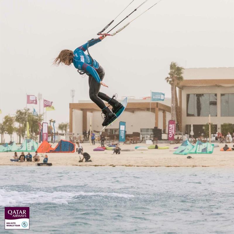 Claudia Leon - Visit Qatar GKA Freestyle-Kite World Cup - Day 2 photo copyright Svetlana Romantsova taken at  and featuring the Kiteboarding class