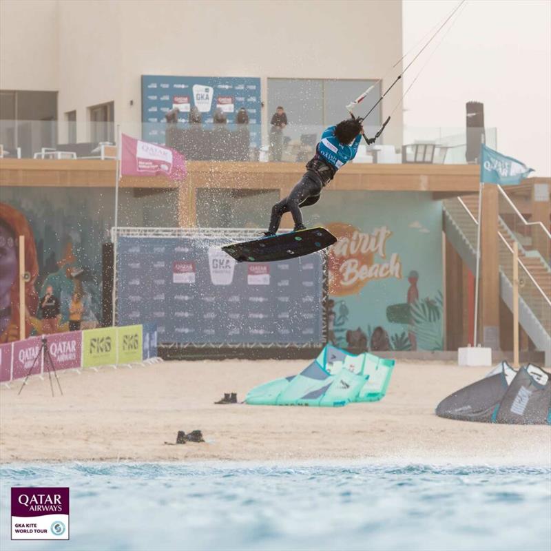 Mikaili Sol - Visit Qatar GKA Freestyle-Kite World Cup - Day 2 photo copyright Svetlana Romantsova taken at  and featuring the Kiteboarding class
