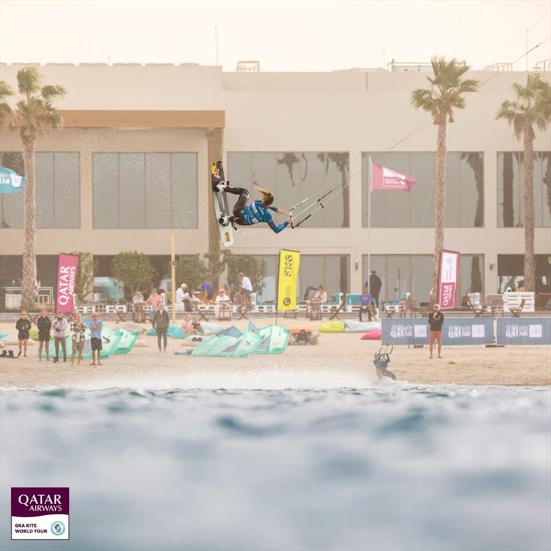 Therese Taabbel - Visit Qatar GKA Freestyle-Kite World Cup - Day 2 photo copyright Svetlana Romantsova taken at  and featuring the Kiteboarding class
