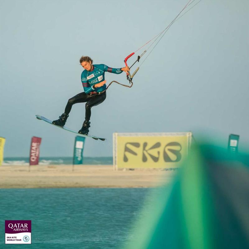 Louka Pitot - Visit Qatar GKA Freestyle-Kite World Cup - Day 5 photo copyright Svetlana Romantsova taken at  and featuring the Kiteboarding class