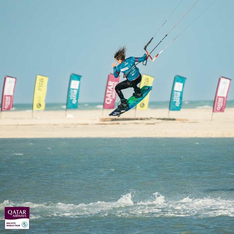 Claudia Leon - Visit Qatar GKA Freestyle-Kite World Cup - Day 5 photo copyright Svetlana Romantsova taken at  and featuring the Kiteboarding class