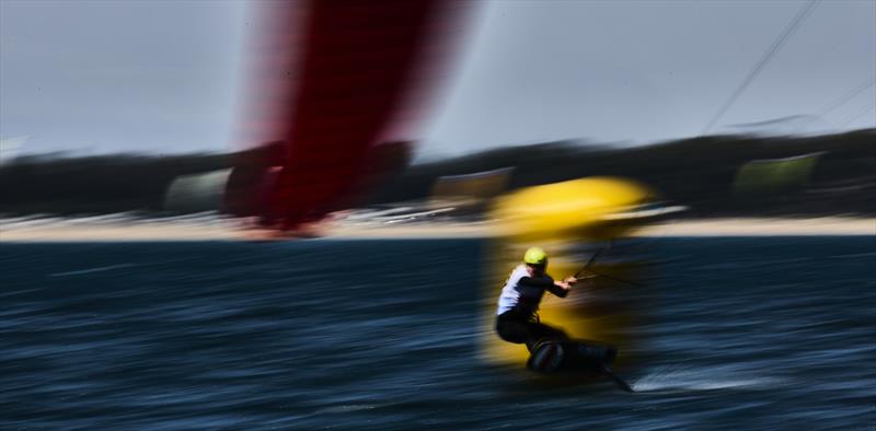 Torregrande turned on the weather for the end of gold fleet racing - 2023 Formula Kite Youth European & Masters Worlds day 4 photo copyright IKA media / Robert Hajduk taken at  and featuring the Kiteboarding class