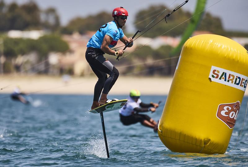 Pianosi fought hard to keep up with his Chinese rival - 2023 Formula Kite Youth European & Masters Worlds day 4 photo copyright IKA media / Robert Hajduk taken at  and featuring the Kiteboarding class