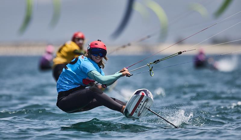 Damasiewicz grins her way to another win - 2023 Formula Kite Youth European & Masters Worlds day 4 photo copyright IKA media / Robert Hajduk taken at  and featuring the Kiteboarding class