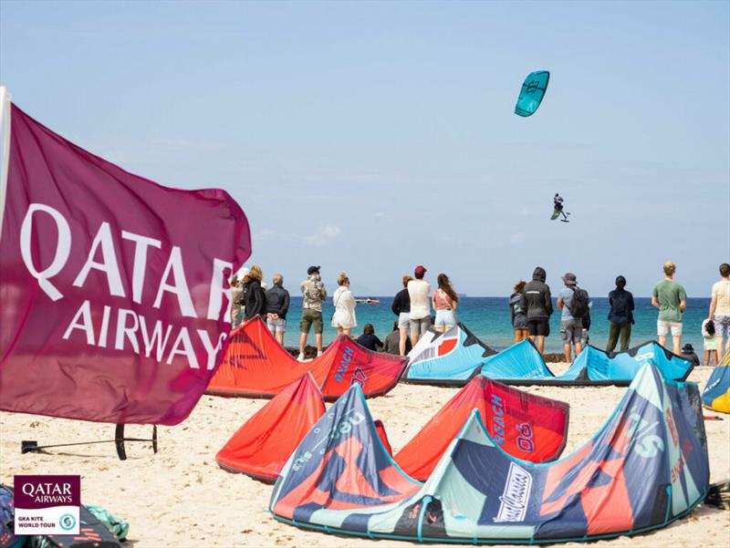 Hunter Becker - Qatar Airways GKA Big Air Kite World Championships Tarifa photo copyright Samuel Cardenas taken at  and featuring the Kiteboarding class