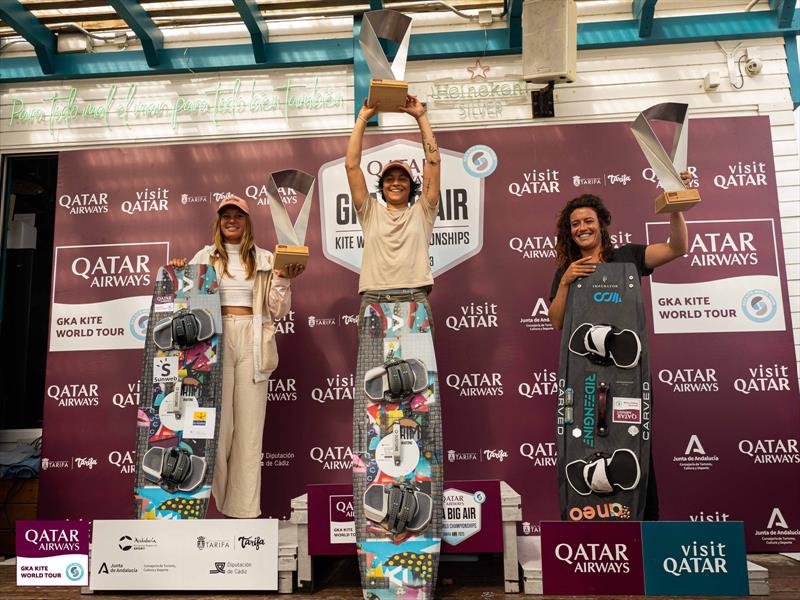 Women's Big Air Twin-Tip World podium photo copyright Samuel Cardenas taken at  and featuring the Kiteboarding class