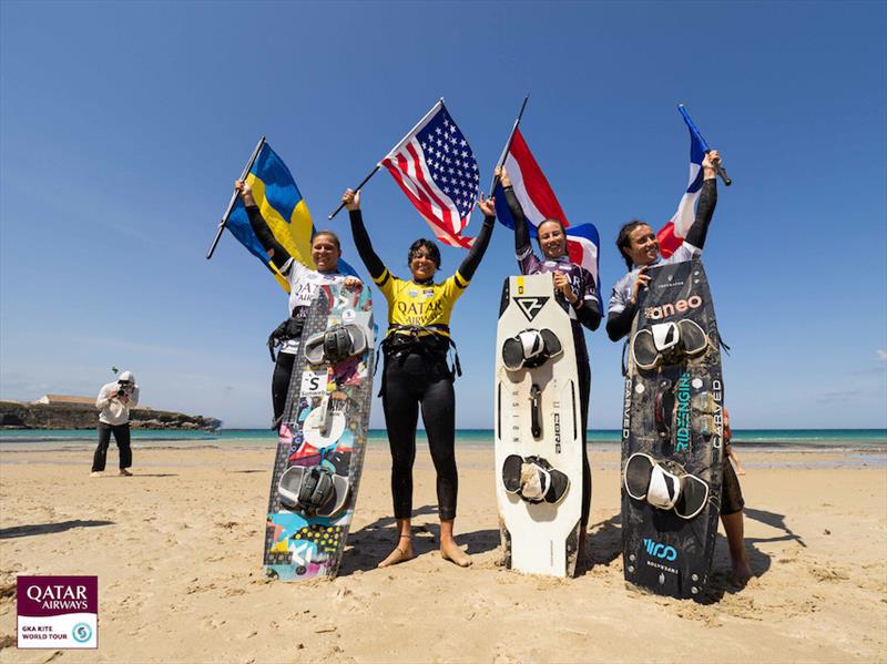 Angely Bouillot, Mikaili Sol, Nathalie Lambrecht, Zara Hoogenrad - 2023 Qatar Airways GKA Big Air Kite World Championships - photo © Samuel Cardenas